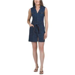 BEBE Denim Tie Front Mini Dress